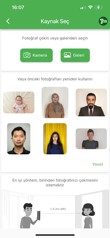 7ID Uygulaması: bebek pasaportu fotoğraf uygulaması