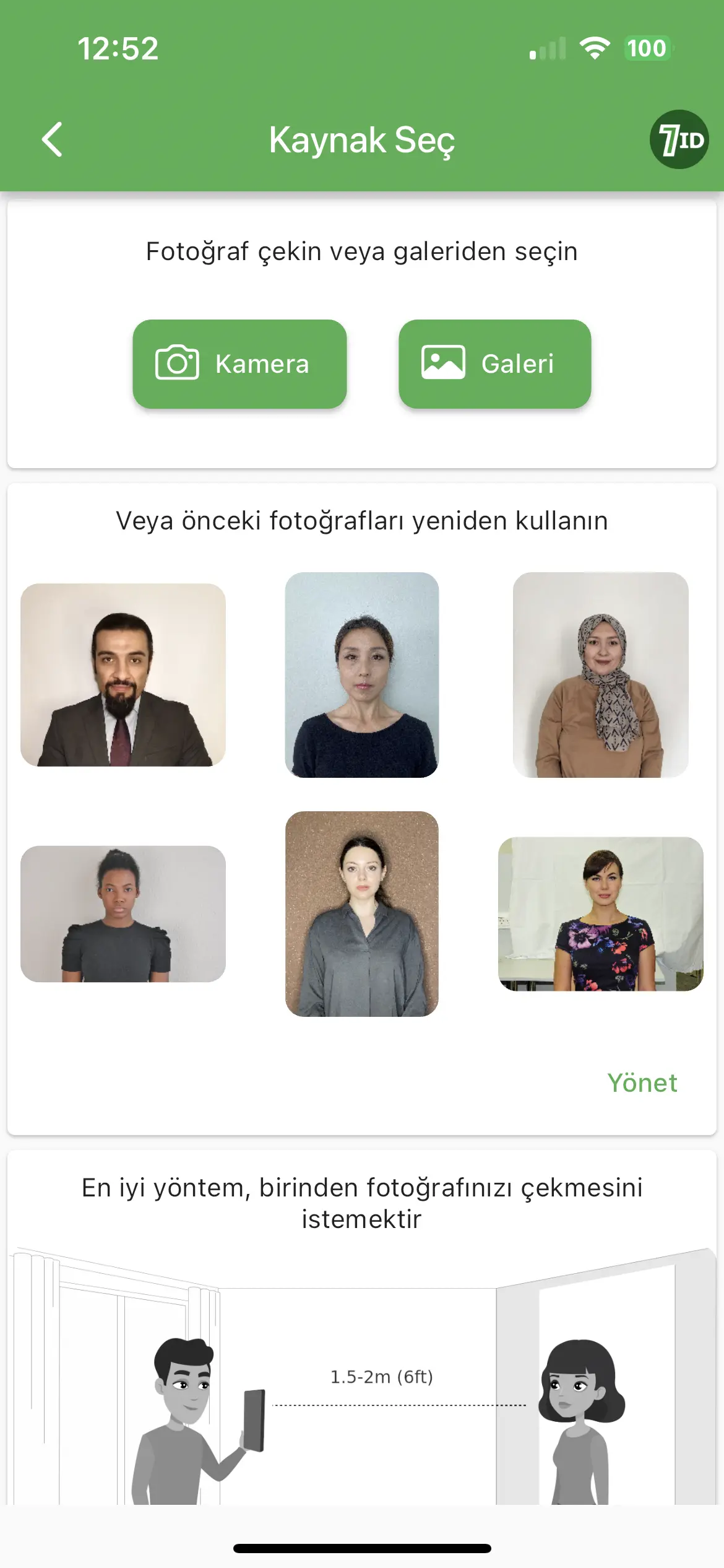 7ID Uygulaması: Biyometrik Fotoğraf Makinesi