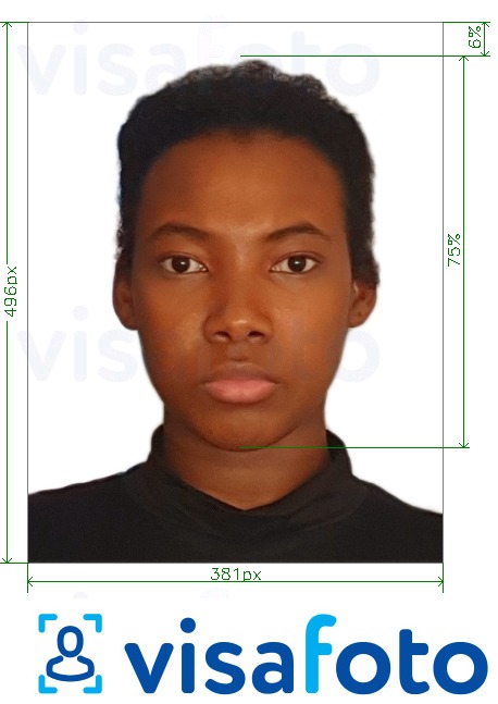 Tam boyut belirtimi olan Angola vizesi çevrimiçi 381x496 piksel için fotoğraf örneği