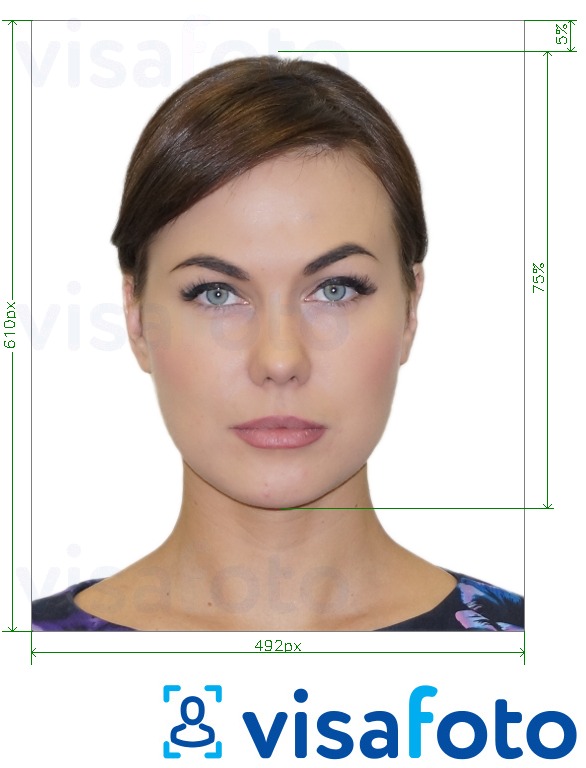 Tam boyut belirtimi olan Polonya ID kartı çevrimiçi 492x610 piksel için fotoğraf örneği