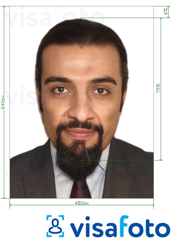 Tam boyut belirtimi olan Suudi Arabistan Kimlik kartı Absher 640x480 piksel için fotoğraf örneği