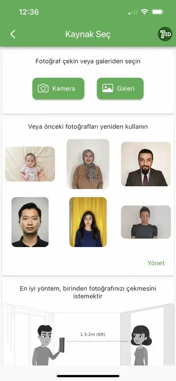 7ID Uygulaması: Green Card Fotoğrafı Çevrimiçi