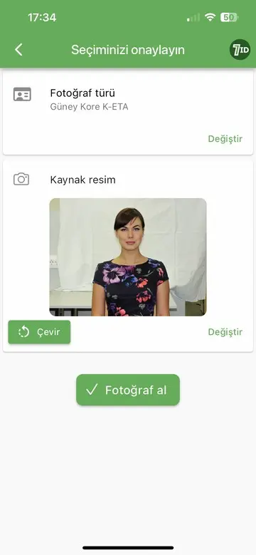 7ID Uygulaması: K-ETA Fotoğraf Boyutu