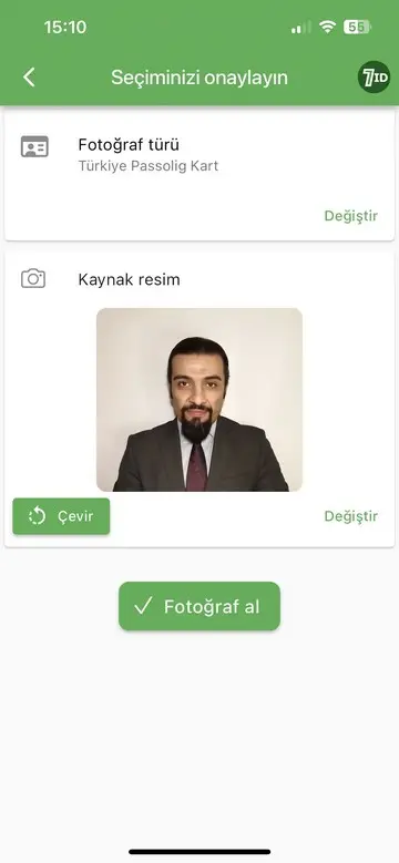 7ID Uygulaması: Türk Passolig Kart Fotoğraf Düzenleme Aracı