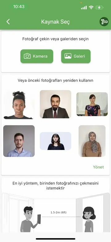 7ID Uygulaması: Schengen vizesi Fotoğraf Makinesi