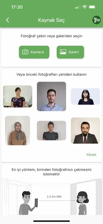 7ID Uygulaması: Türk Pasaport Fotoğraf Makinesi